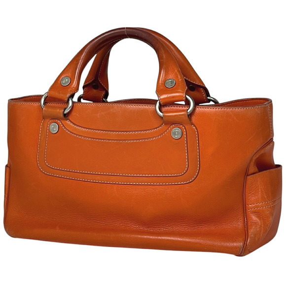 Celine Boogie Bag Blason Handbag Leather Orange - Picture 1 of 8